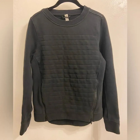 Lululemon Fleece Be True Crew Pullover Sweater Black Size 4 - Picture 4 of 9